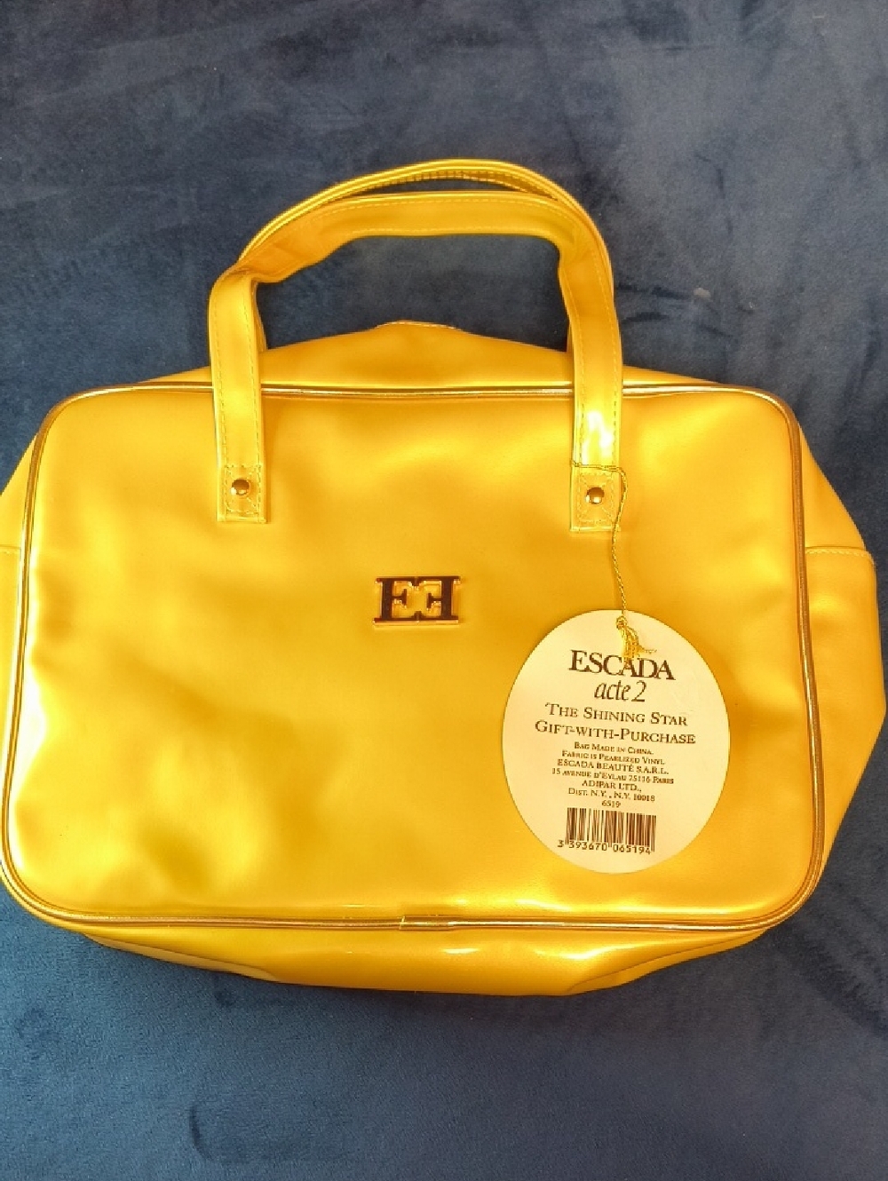 Escada Yellow Patent Tote Bag